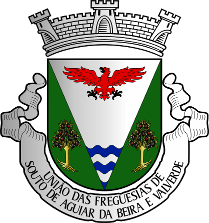 Brasão da União das freguesias de Souto de Aguiar da Beira e Valverde - Souto de Aguiar da Beira and Valverde civil parishes union coat-of-arms Brasão da União das freguesias de Souto de Aguiar da Beira e Valverde - Souto de Aguiar da Beira and Valverde civil parishes union coat-of-arms