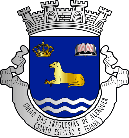 Brasão da União das freguesias de Alenquer (Santo Estêvão e Triana) - Alenquer (Santo Estêvão and Triana) civil parishes union coat-of-arms Brasão da União das freguesias de Alenquer (Santo Estêvão e Triana) - Alenquer (Santo Estêvão and Triana) civil parishes union coat-of-arms