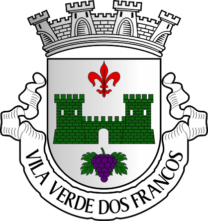 Brasão da freguesia de Vila Verde dos Francos - Vila Verde dos Francos civil parish, coat-of-arms Brasão da freguesia de Vila Verde dos Francos - Vila Verde dos Francos civil parish, coat-of-arms