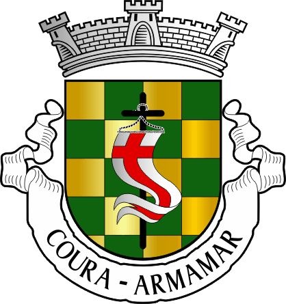 Brasão da antiga freguesia de Coura - Coura former civil parish, coat-of-arms Brasão da antiga freguesia de Coura - Coura former civil parish, coat-of-arms