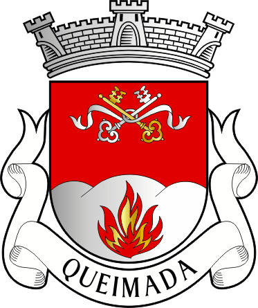 Brasão da freguesia de Queimada - Queimada civil parish, coat-of-arms Brasão da freguesia de Queimada - Queimada civil parish, coat-of-arms