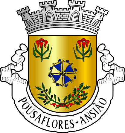 Brasão da freguesia de Pousaflores - Pousaflores civil parish, coat-of-arms