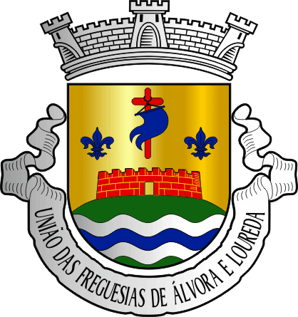Brasão da União das freguesias de Álvora e Loureda - Álvora and Loureda civil parishes union coat-of-arms Brasão da União das freguesias de Álvora e Loureda - Álvora and Loureda civil parishes union coat-of-arms