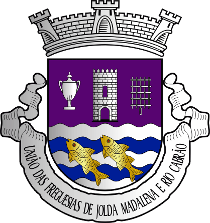 Brasão da União das freguesias de Jolda (Madalena) e Rio Cabrão - Jolda (Madalena) and Rio Cabrão civil parishes union coat-of-arms Brasão da União das freguesias de Jolda (Madalena) e Rio Cabrão - Jolda (Madalena) and Rio Cabrão civil parishes union coat-of-arms