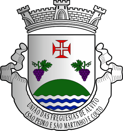 Brasão da União das freguesias de Alvito (São Pedro e São Martinho) e Couto - Alvito (São Pedro and São Martinho) and Couto civil parishes union coat-of-arms Brasão da União das freguesias de Alvito (São Pedro e São Martinho) e Couto - Alvito (São Pedro and São Martinho) and Couto civil parishes union coat-of-arms