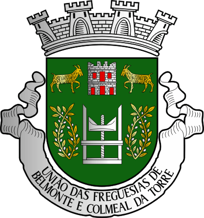 Brasão da União das freguesias de Belmonte e Colmeal da Torre - Belmonte and Colmeal da Torre civil parishes union coat-of-arms Brasão da União das freguesias de Belmonte e Colmeal da Torre - Belmonte and Colmeal da Torre civil parishes union coat-of-arms