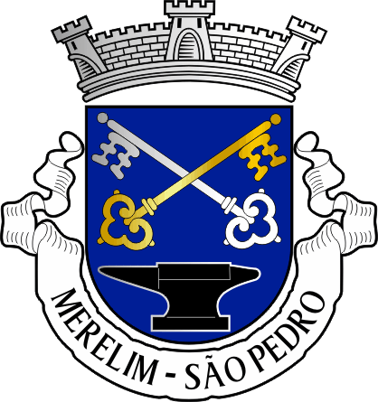 Brasão da antiga freguesia de Merelim (São Pedro) - Merelim (São Pedro) former civil parish, coat-of-arms Brasão da antiga freguesia de Merelim (São Pedro) - Merelim (São Pedro) former civil parish, coat-of-arms