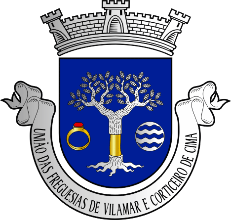 Brasão da União das freguesias de Vilamar e Corticeiro de Cima - Vilamar and Corticeiro de Cima civil parishes union coat-of-arms Brasão da União das freguesias de Vilamar e Corticeiro de Cima - Vilamar and Corticeiro de Cima civil parishes union coat-of-arms