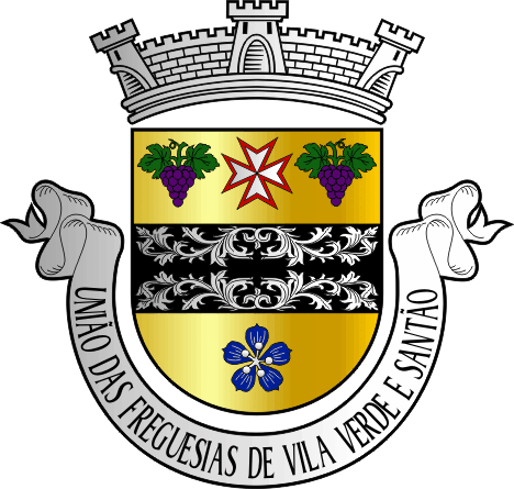 Brasão da União das freguesias de Vila Verde e Santão - Vila Verde and Santão civil parishes union coat-of-arms Brasão da União das freguesias de Vila Verde e Santão - Vila Verde and Santão civil parishes union coat-of-arms