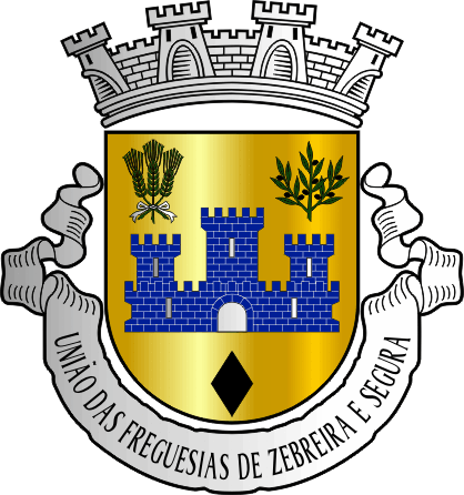 Brasão da União das freguesias de Zebreira e Segura - Zebreira and Segura civil parishes union coat-of-arms Brasão da União das freguesias de Zebreira e Segura - Zebreira and Segura civil parishes union coat-of-arms