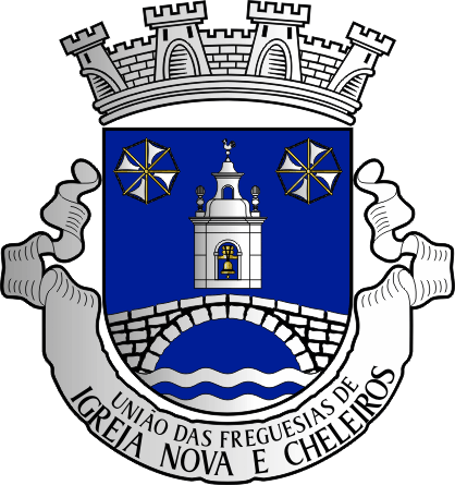 Brasão da União das freguesias de Igreja Nova e Cheleiros - Igreja Nova and Cheleiros civil parishes union coat-of-arms Brasão da União das freguesias de Igreja Nova e Cheleiros - Igreja Nova and Cheleiros civil parishes union coat-of-arms