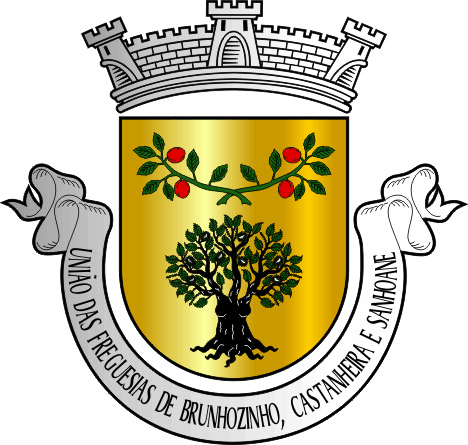 Brasão da Freguesia de Brunhozinho, Castanheira e Sanhoane - Brunhozinho, Castanheira and Sanhoane civil parish, coat-of-arms Brasão da Freguesia de Brunhozinho, Castanheira e Sanhoane - Brunhozinho, Castanheira and Sanhoane civil parish, coat-of-arms