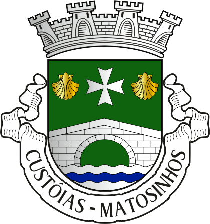 Brasão da antiga freguesia de Custóias - Custóias former civil parish, coat-of-arms Brasão da antiga freguesia de Custóias - Custóias former civil parish, coat-of-arms