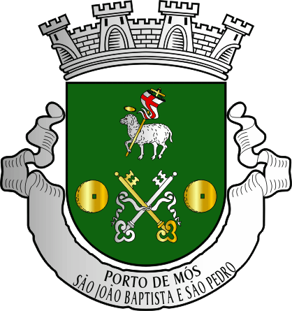 Brasão da Freguesia de Porto de Mós - São João Baptista e São Pedro - Porto de Mós - São João Baptista and São Pedro civil parish, coat-of-arms Brasão da Freguesia de Porto de Mós - São João Baptista e São Pedro - Porto de Mós - São João Baptista and São Pedro civil parish, coat-of-arms