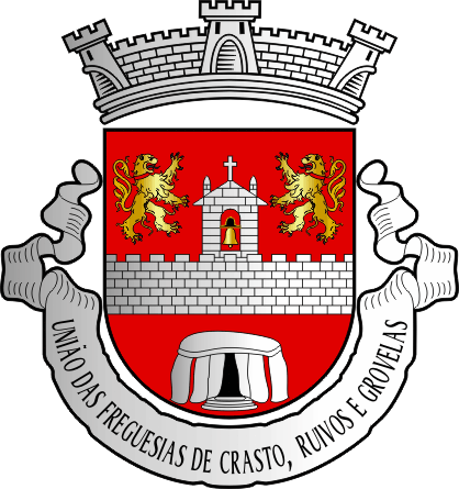 Brasão da União das freguesias de Crasto, Ruivos e Grovelas - Crasto, Ruivos and Grovelas civil parishes union coat-of-arms