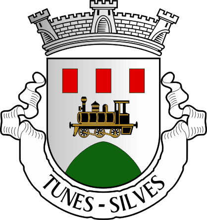 Brasão da antiga freguesia de Tunes - Tunes former civil parish, coat-of-arms Brasão da antiga freguesia de Tunes - Tunes former civil parish, coat-of-arms