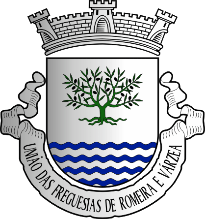Brasão da União das freguesias de Romeira e Várzea - Romeira and Várzea civil parishes union coat-of-arms