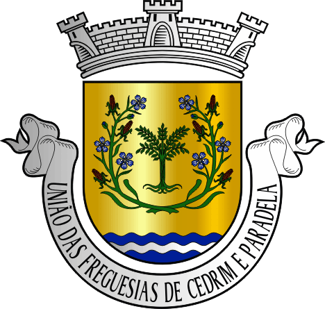 Brasão da Freguesia de Cedrim e Paradela - Cedrim and Paradela civil parish, coat-of-arms Brasão da Freguesia de Cedrim e Paradela - Cedrim and Paradela civil parish, coat-of-arms