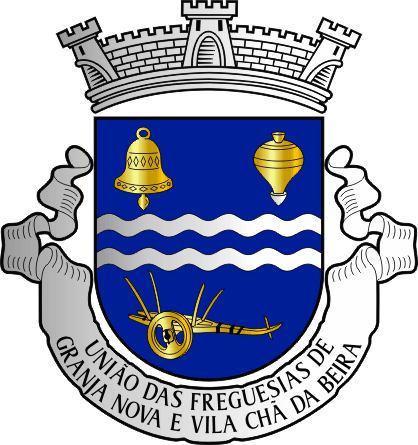 Brasão da União das freguesias de Granja Nova e Vila Chã da Beira - Granja Nova and Vila Chã da Beira civil parishes union coat-of-arms Brasão da União das freguesias de Granja Nova e Vila Chã da Beira - Granja Nova and Vila Chã da Beira civil parishes union coat-of-arms