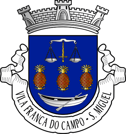 Brasão da freguesia de Vila Franca do Campo (São Miguel) - Vila Franca do Campo (São Miguel) civil parish, coat-of-arms Brasão da freguesia de Vila Franca do Campo (São Miguel) - Vila Franca do Campo (São Miguel) civil parish, coat-of-arms