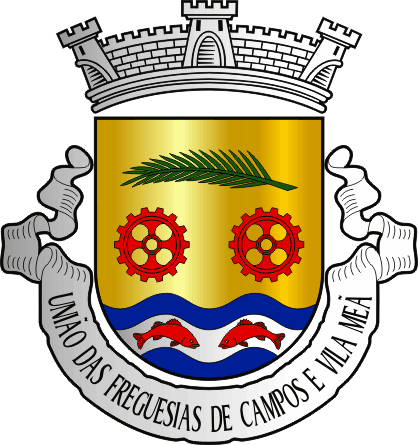 Brasão da União das freguesias de Campos e Vila Meã - Campos and Vila Meã civil parishes union coat-of-arms Brasão da União das freguesias de Campos e Vila Meã - Campos and Vila Meã civil parishes union coat-of-arms