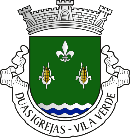 Brasão da antiga freguesia de Duas Igrejas - Duas Igrejas former civil parish, coat-of-arms Brasão da antiga freguesia de Duas Igrejas - Duas Igrejas former civil parish, coat-of-arms