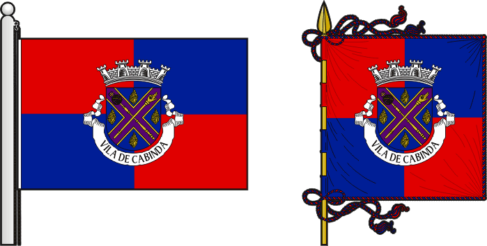 Bandeira e estandarte do Concelho de Cabinda - Cabinda municipal flag and banner