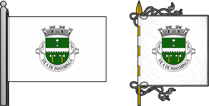 Bandeira e estandarte do Concelho de Cheringoma - Cheringoma municipality flag and banner Bandeira e estandarte do Concelho de Cheringoma - Cheringoma municipality flag and banner
