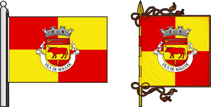 Bandeira e estandarte da Circunscrição de Magude - Magude circunscription flag and banner