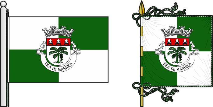 Bandeira e estandarte do Concelho da Manhiça - Manhiça municipality flag and banner