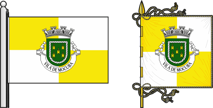 Bandeira e estandarte do Concelho de Mocuba - Mocuba municipal flag and banner Bandeira e estandarte do Concelho de Mocuba - Mocuba municipal flag and banner