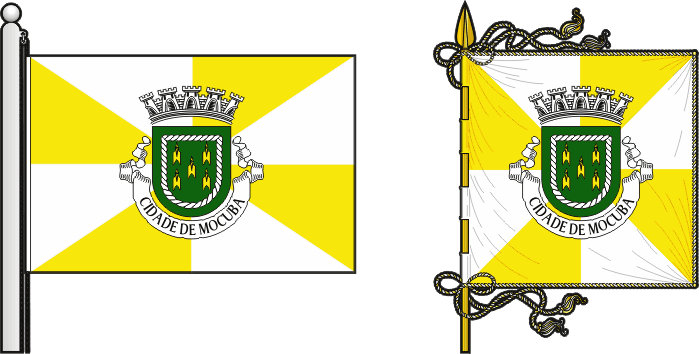 Bandeira e estandarte do Concelho de Mocuba - Mocuba municipal flag and banner Bandeira e estandarte do Concelho de Mocuba - Mocuba municipal flag and banner