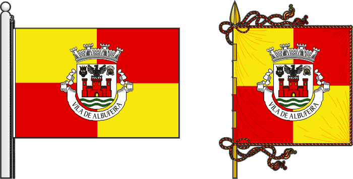 Bandeira e estandarte do Município de Albufeira - Albufeira municipal flag and banner