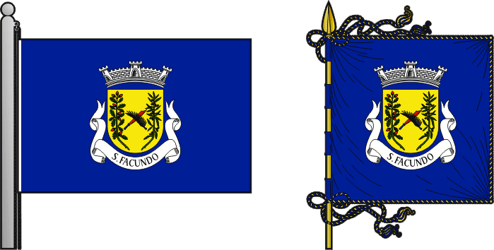 Bandeira e estandarte da antiga freguesia de São Facundo - São Facundo former civil parish, flag and banner