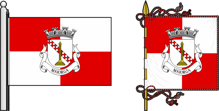Bandeira e estandarte da freguesia de Maiorga - Maiorga civil parish, flag and banner