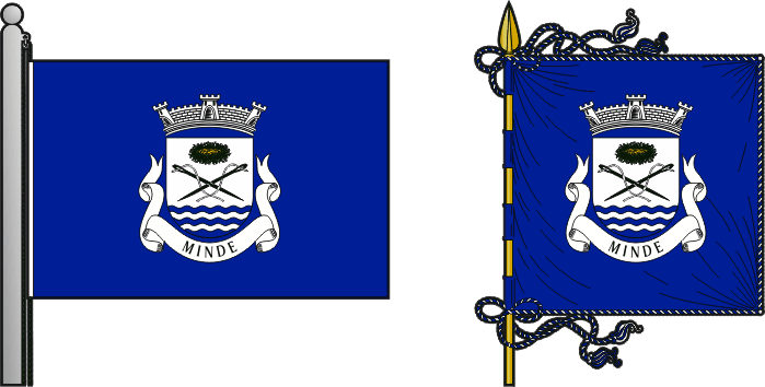 Bandeira e estandarte da freguesia de Minde - Minde civil parish, flag and banner Bandeira e estandarte da freguesia de Minde - Minde civil parish, flag and banner