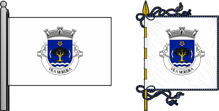 Bandeira e estandarte da antiga freguesia de Vila Moreira - Vila Moreira former civil parish, flag and banner