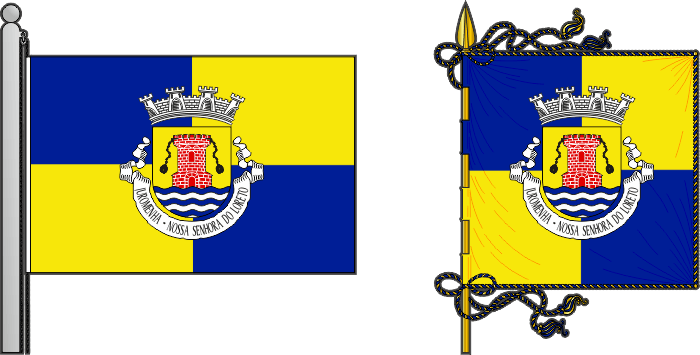 Bandeira e estandarte da antiga freguesia de Juromenha (Nossa Senhora do Loreto) - Juromenha (Nossa Senhora do Loreto) former civil parish, flag and banner