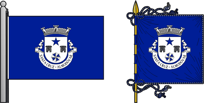 Bandeira e estandarte da freguesia de Santa Cruz - Santa Cruz civil parish, flag and banner Bandeira e estandarte da freguesia de Santa Cruz - Santa Cruz civil parish, flag and banner