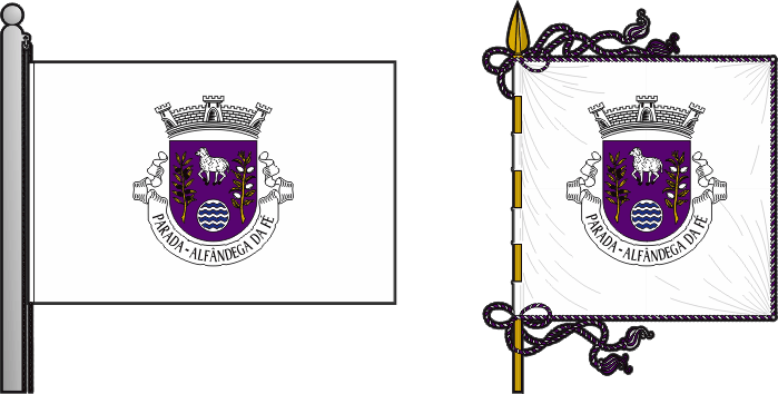 Bandeira e estandarte da antiga freguesia de Parada - Parada former civil parish, flag and banner Bandeira e estandarte da antiga freguesia de Parada - Parada former civil parish, flag and banner