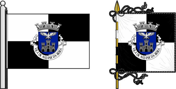 Bandeira e estandarte do município de Aguiar da Beira - Aguiar da Beira Municipality flag and banner Bandeira e estandarte do município de Aguiar da Beira - Aguiar da Beira Municipality flag and banner