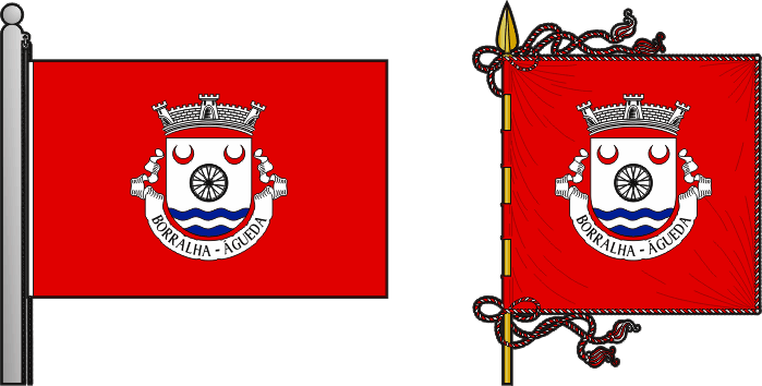 Bandeira e estandarte da antiga freguesia de Borralha - Borralha former civil parish, flag and banner