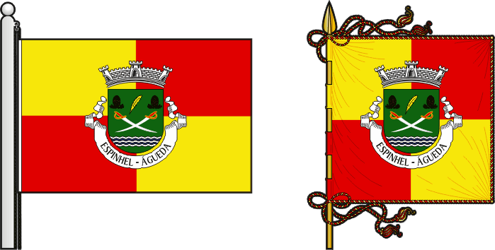 Bandeira e estandarte da antiga freguesia de Espinhel - Espinhel former civil parish, flag and banner