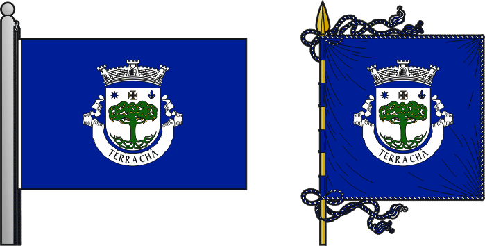 Bandeira e estandarte da freguesia de Terra Chã - Terra Chã civil parish, flag and banner