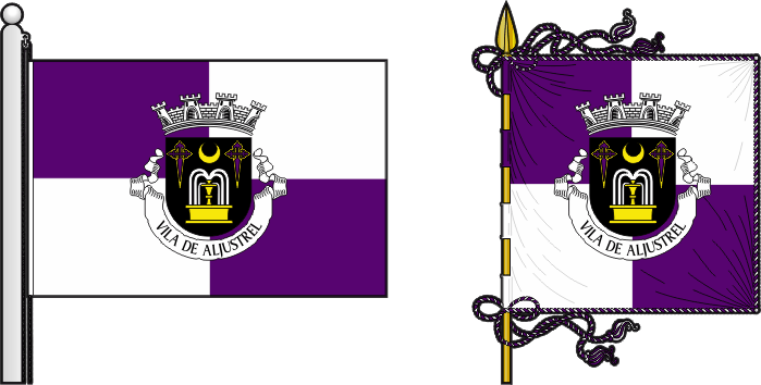 Bandeira e estandarte do Município de Aljustrel - Aljustrel municipal flag and banner Bandeira e estandarte do Município de Aljustrel - Aljustrel municipal flag and banner