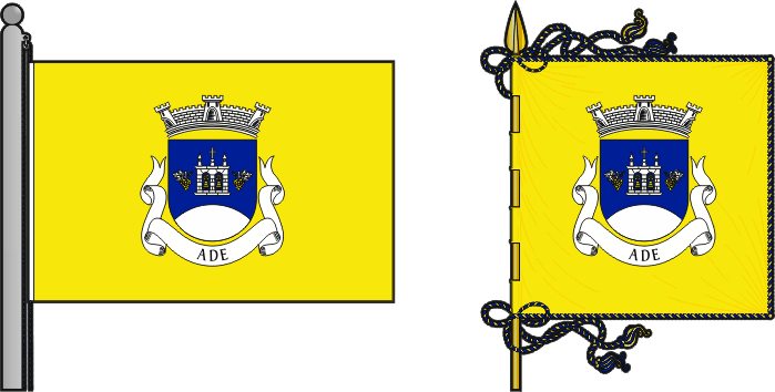 Bandeira e estandarte da antiga freguesia de Ade - Ade former civil parish, flag and banner Bandeira e estandarte da antiga freguesia de Ade - Ade former civil parish, flag and banner