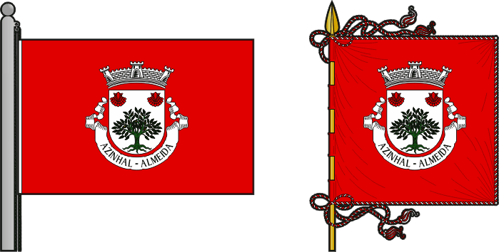 Bandeira e estandarte da antiga freguesia de Azinhal - Azinhal former civil parish, flag and banner