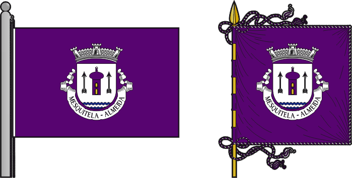 Bandeira e estandarte da antiga freguesia de Mesquitela - Mesquitela former civil parish, flag and banner Bandeira e estandarte da antiga freguesia de Mesquitela - Mesquitela former civil parish, flag and banner