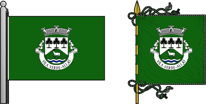Bandeira e estandarte da Freguesia de Vila Verde - Vila Verde civil parish, flag and banner Bandeira e estandarte da Freguesia de Vila Verde - Vila Verde civil parish, flag and banner