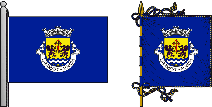 Bandeira e estandarte da antiga freguesia de Laranjeiro - Laranjeiro former civil parish, flag and banner Bandeira e estandarte da antiga freguesia de Laranjeiro - Laranjeiro former civil parish, flag and banner